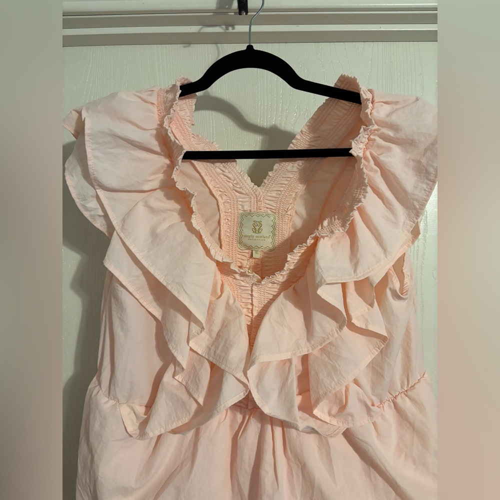 Simply Southern NWT layered ruffles blossom pink dress size XL - Picture 5 of 7